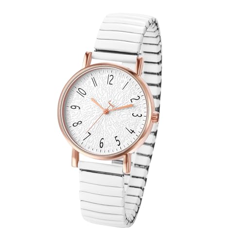 腕時計 レディース ステンレス ブレスレット 防水: 可愛い おしゃれ アナログ表示 フリーサイズ ベルト クォーツ ファッションウォッチ ホワイト - 誕生日 クリスマス バレンタインデー プレゼント